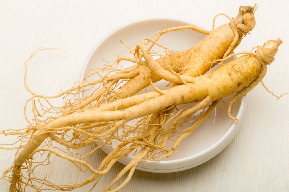 Ginseng root is the basis of a tincture that enlarges the penis